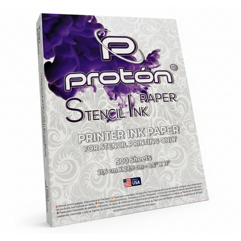 Proton Stencil Ink Paper - Papel para impresora de stencil (500 hojas)